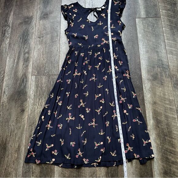 Roxy Rush Minute Short Sleeve Midi Dress Navy Floral Size Small - Picture 11 of 13